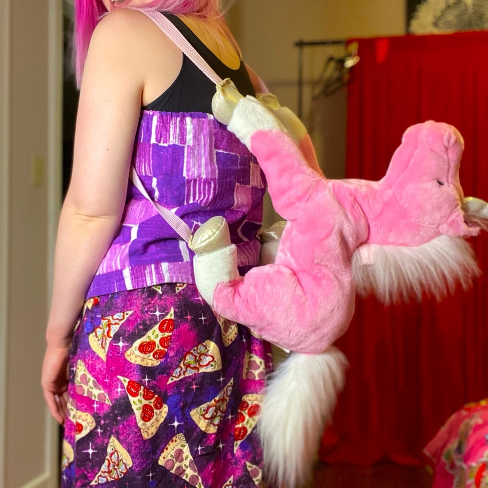 Handmade pink unicorn backpack